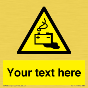 Custom Battery Charging Sign